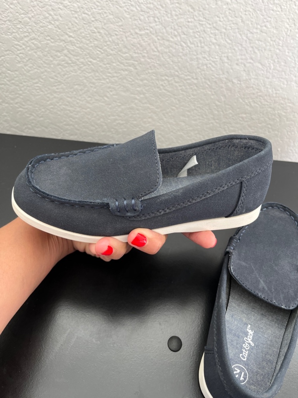 Cat and Jack Navy  Slip-On Casual Loafers